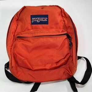 Vintage JanSport Backpack Orange School Travel  Bookbag 16''